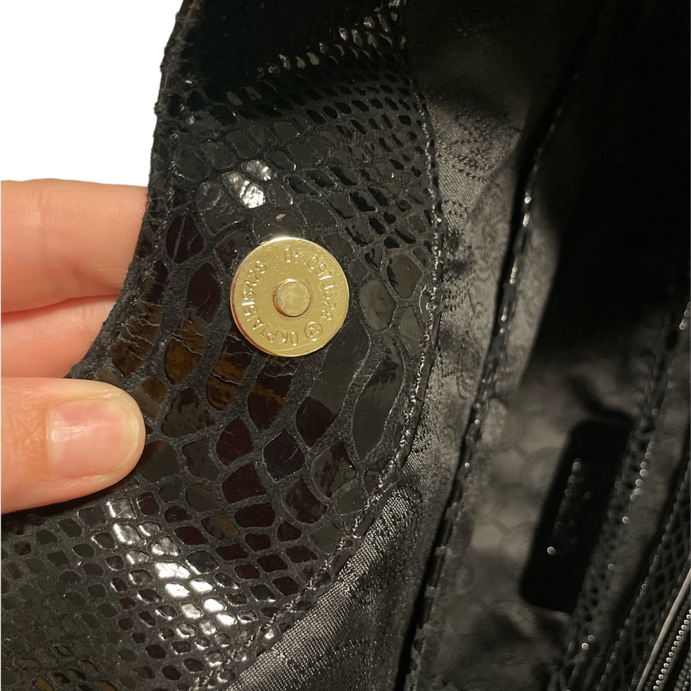 Michael Kors Black Snake (Python)Print Purse With… - image 6